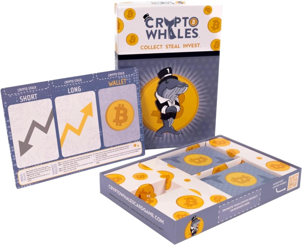 Crypto Whales Card Game - Addictively Fun Bitcoin Card Game for All Ages | Fusion of Monopoly Deal  Cover Your Assets | Bitcoin Gift | Crypto Wallets | Crypto Merch | Money Games