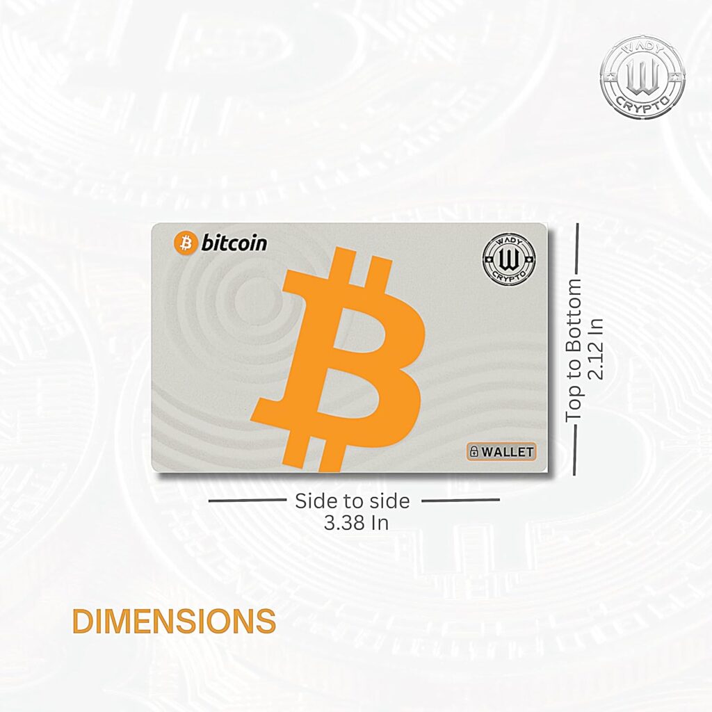 Wady Crypto Bitcoin Cold Storage Air-gapped Wallet card